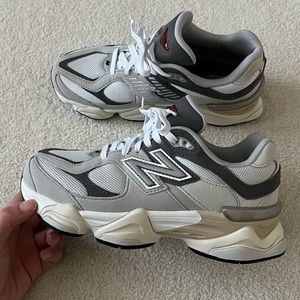 sold — new balance 9060 in raincloud/castlerock (boys’ 6, fits women’s 7.5)